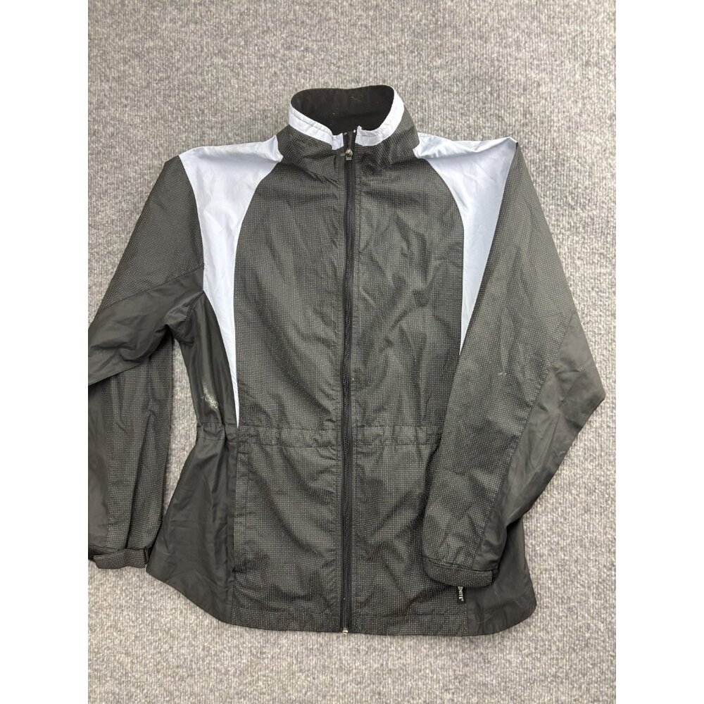 IllumiNITE Reflective Jacket Womens Small Black‎ Full Zip Running Windbreaker